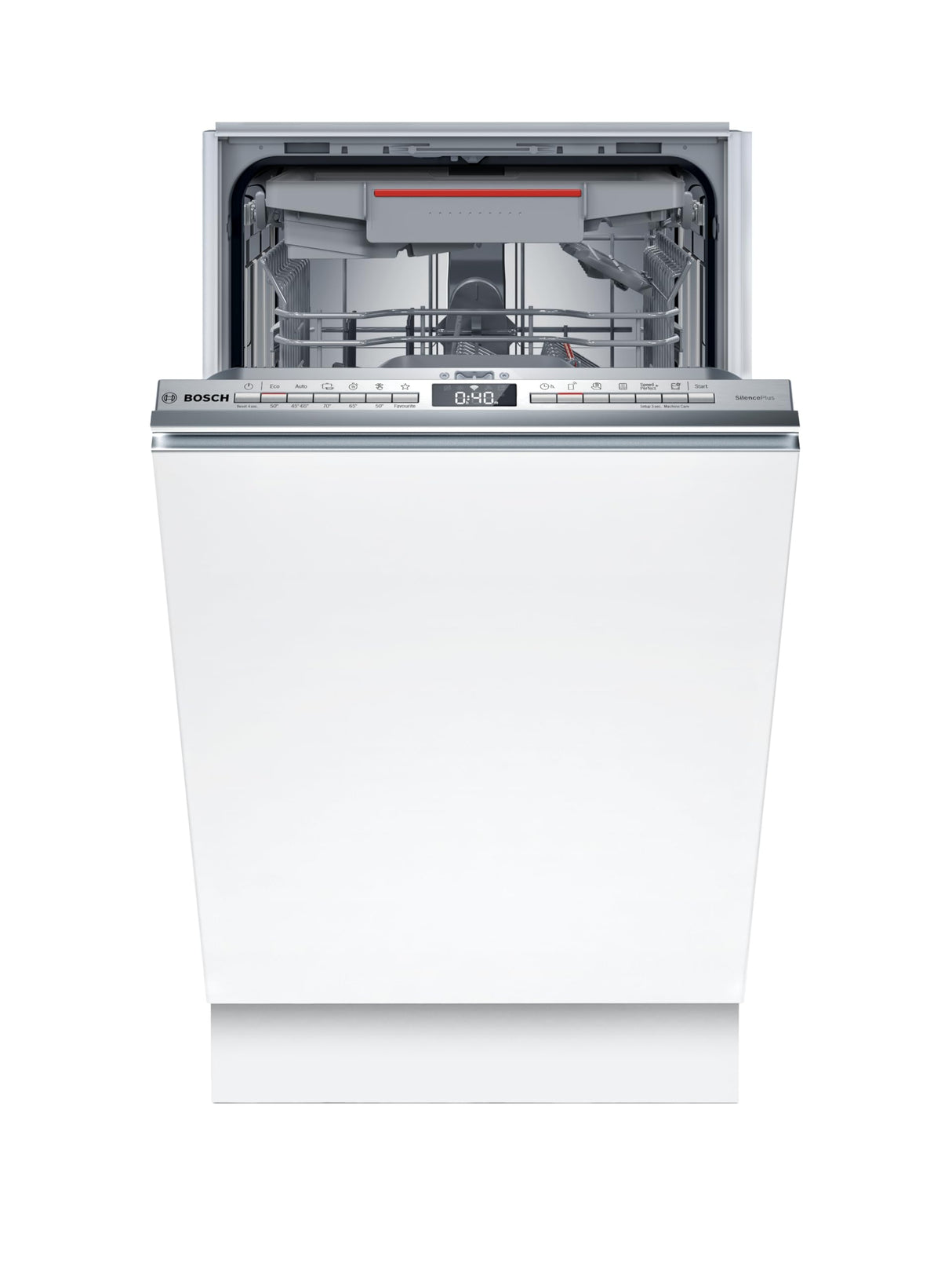 Bosch - Lavavajillas Totalmente Integrable, 45 cm, Serie 4, Home Connect, Motor EcoSilence, Blanco, SPV4EMX25E