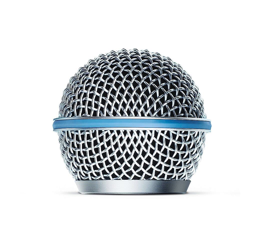 Shure Beta 58A Micrófono Vocal dinámico supercardioide de un Solo Elemento para Escenario y Estudio, Incluye Adaptador de Soporte Ajustable A25D, Adaptador de Rosca de 5/8 a 3/8