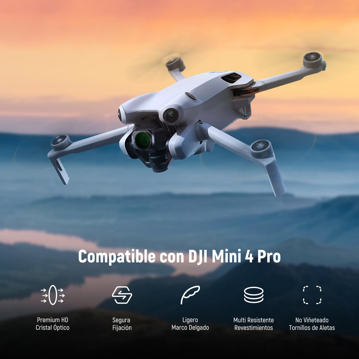 NEEWER ND & CPL & Filtro de Efecto Conjunto Compatible con DJI Mini 4 Pro, 16 Pack HD ND16 ND32 ND64 ND128 ND256 ND512 ND1000 ND16/PL ND32/PL ND64/PL ND128/PL ND256/PL UV CPL LPR, Difusión Negra 1/4