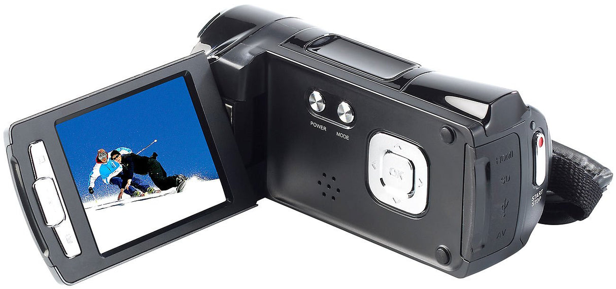 Somikon DV-812.HD Full HD - Videocámara (12 Mpx, 8x Digital Zoom, pantalla táctil de 2,7" (6,9 cm), puerto HDMI, lector de tarjetas SD/SDHC) (importado)