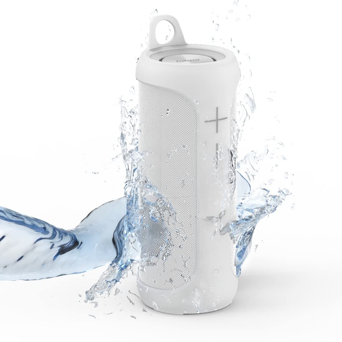 Hama | Juego de Altavoces Bluetooth 2 en 1 Twin 3.0 Resistentes al Agua 30 W (Juego de Altavoces, Divisibles, Inalámbrico, 2 Cajas portátiles Bluetooth, Resistente al Agua IP67) Color Blanco