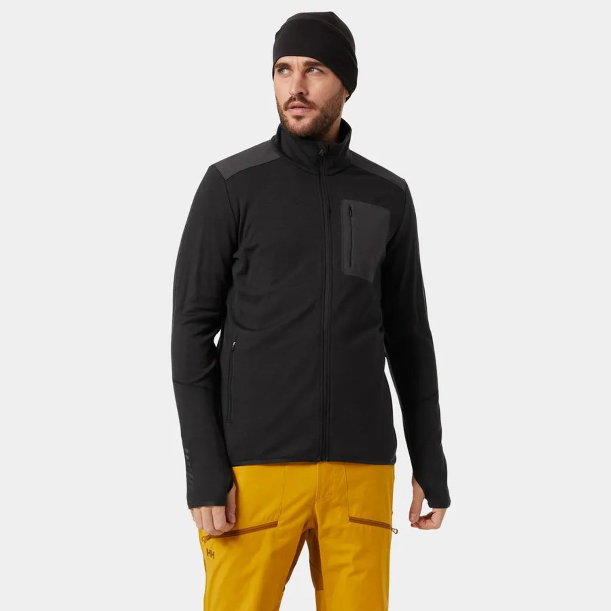 Helly Hansen Mens Lifa Merino Midlayer, Negro, L