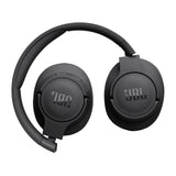 JBL Auriculares Tune 720 BT, inálambricos por Bluetooth, 76 horas de reproducción con JBL Pure Bass, plegables, negro