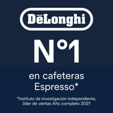 De'Longhi Rivelia EXAM440.35.B, Cafetera Superautomática con Espumador de Leche Manual, Tamaño Compacto, 8 Recetas, Pantalla Táctil a Color, Negro Ónix