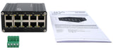 EXSYS EX-62025PoE - Conmutador PoE Industrial (10 Puertos, Mini no administrado)