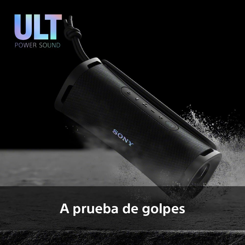 Sony ULT Field 1 Altavoz inalámbrico Bluetooth portátil con ULT Power Sound, Ultimate Deep Bass, IP67, Resistente a los Golpes, 12H de batería, Llamadas nítidas, Negro