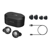 Philips T8505BK/00 Auriculares Intrauditivos Inalámbricos (Reducción de Ruido Activa Híbrida, Micrófonos Duales, Controlador Neodimio 13 mm, Asistente de Google, Carga Rápida) Negro, Modelo 2020/2021