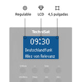 TechniSat DIGITRADIO UP 1 - Radio Dab+ Empotrable para su Instalación en Enchufes Dobles (Dab, FM, Bluetooth, Pantalla LCD Regulable, Despertador, Temporizador para Dormir, 2 Vatios RMS) Negro