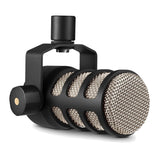 PodMic de RØDE - Micrófono dinámico con calidad broadcast con soporte giratorio integrado para producción de podcasts, transmisión en streaming, juegos y grabación de voz