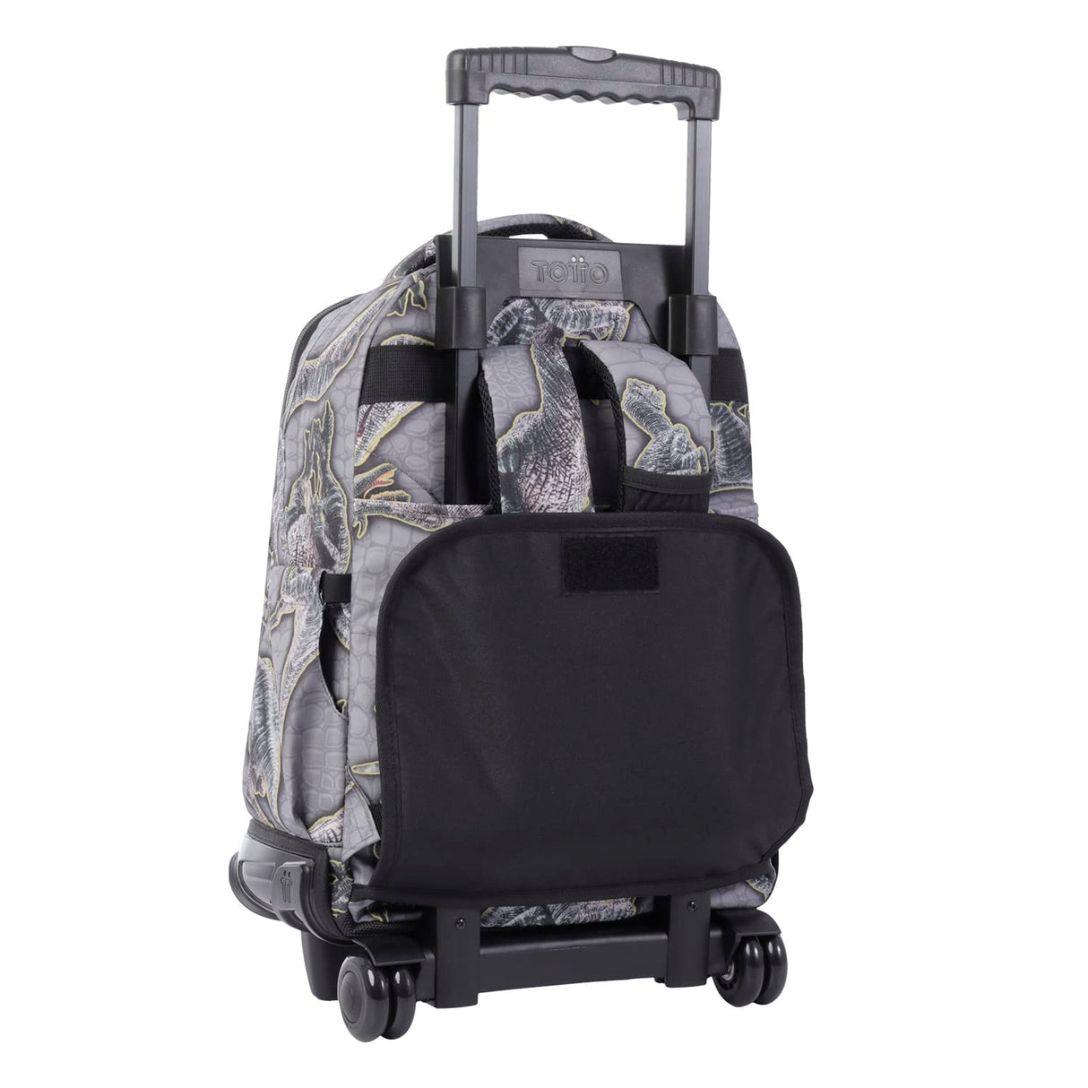 TOTTO Mochila Escolar con Ruedas Estampado Dinosaurios-Renglones, Niños, Gris, 60