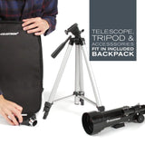 Celestron 21035 ADS Travel Scope 70 Kit de telescopio Refractor con Mochila, Negro (Exclusivo de Amazon Que Incluye un Ocular Adicional de 4 mm y 3 Lentes Barlow)