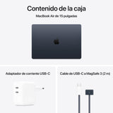 Apple 2025 MacBook Air de 15 Pulgadas con Chip M4: diseñado para Apple Intelligence, Pantalla Liquid Retina de 15,3 Pulgadas, 16 GB de Memoria unificada, 256 GB SSD, Teclado español; Medianoche