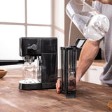 Cecotec Cafetera Express para Espresso y Cappuccino Power Espresso 20 Touch. 1350W, 20 Bares, Pantalla Táctil, Vaporizador, Depósito Agua 1L, Thermoblock, Calientatazas, Bandeja Goteo, Accesorios