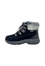 Skechers Trego Snow Worries, Botas para Senderismo Mujer, Black Suede/Duraleather/Faux Fur, 39.5 EU