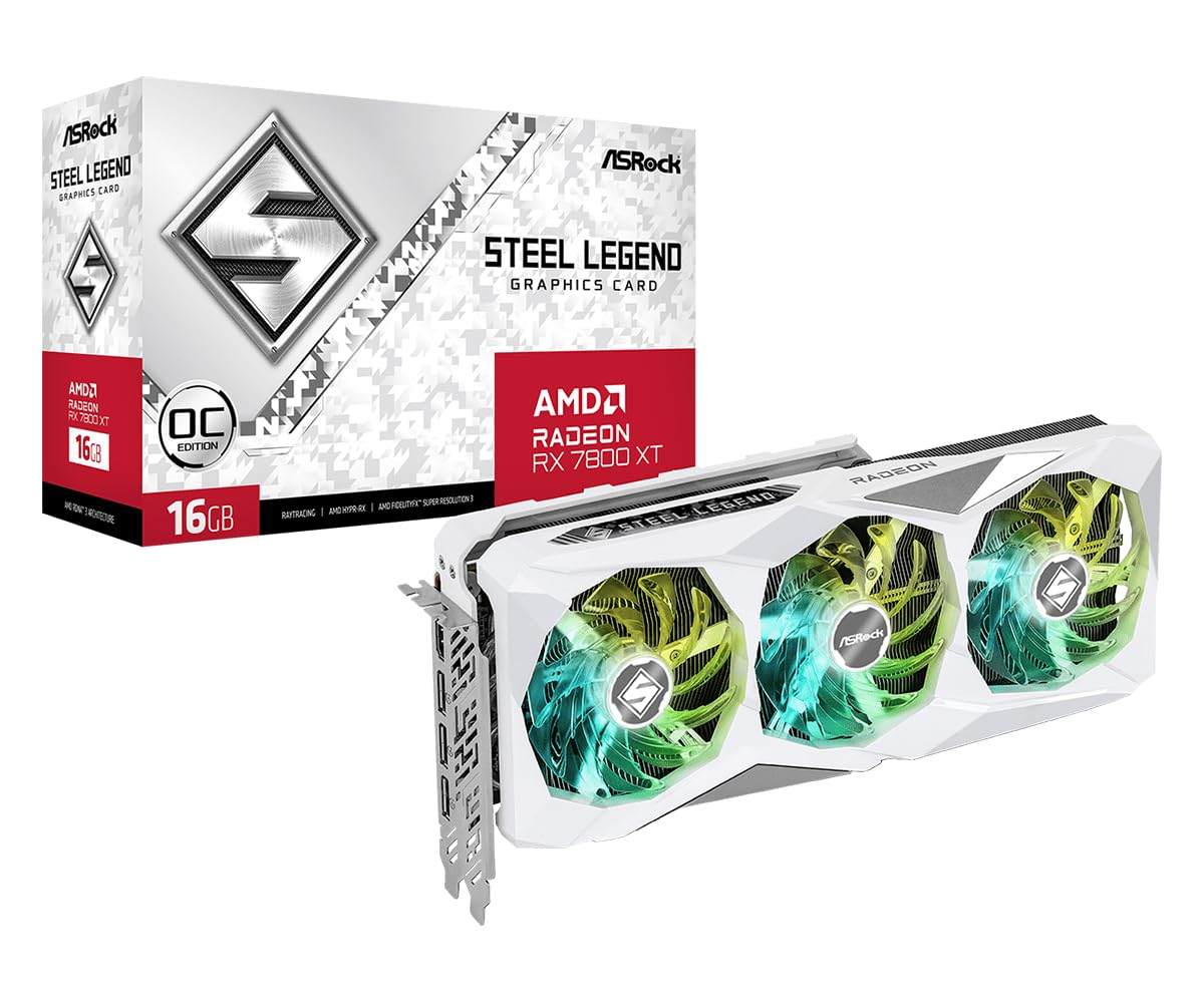 ASRock Radeon RX 7800 XT Steel Legend 16GO, 16384 MB GDDR6