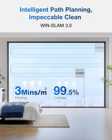 ECOVACS Winbot Mini Robot limpiacristales, diseño Compacto, boquillas Dobles con pulverizador ultrasónico, Sistema de protección de 9 etapas, planificación Inteligente de rutas