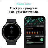 Soundbrenner Core Steel 2, compañero de práctica musical para todos los músicos con metrónomo vibratorio, rastreador de práctica, afinador cromático, medidor de decibelios y reloj inteligente, mejor