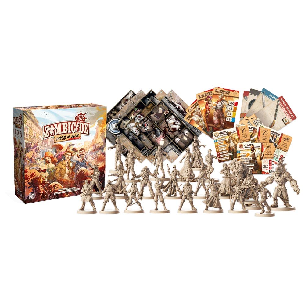 Zombicide: Undead or Alive Board Game,Juego de Mesa de Estrategia,Juego cooperativo para Adolescentes y Adultos,Juego de Mesa de Zombies,Tiempo de Juego Promedio 1 Hora,Hecho por CMON