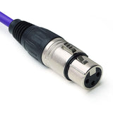 keepdrum mc001xx-6m-pu - Cable de micrófono XLR (3 pines, 6 m, 4 unidades), color lila