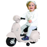 TURBO CHALLENGE - Vespa GTS - Portador Eléctrico - 119150 - Scooter - Blanco - Listo para Rodar - Máximo 25Kg - Plástico - Baterías Recargables - A Partir de 24 Meses