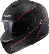 LS2, Casco modular moto STROBE II LUX negro rosa, S