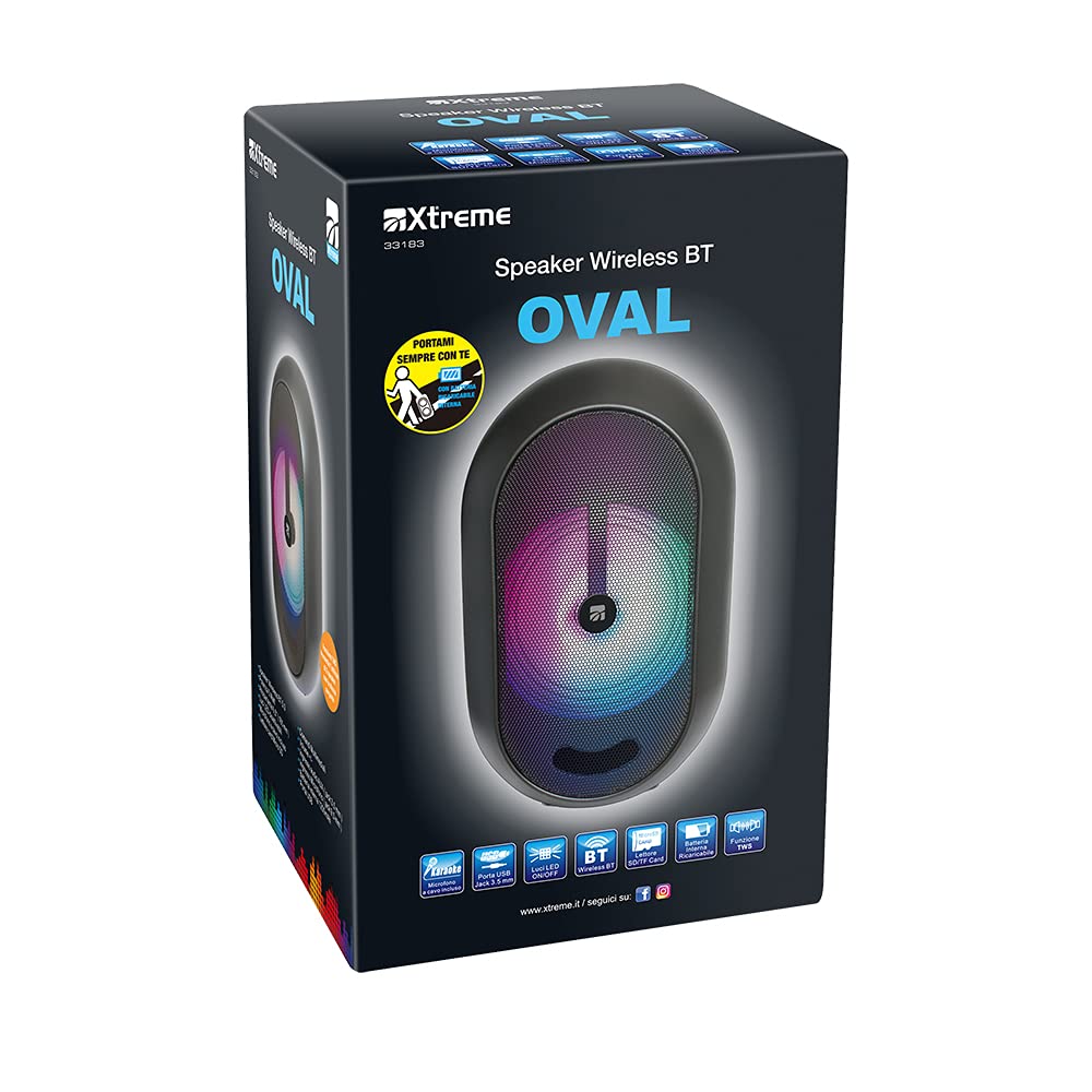 Xtreme Videogames Caja Altavoz Inalámbrico BT Oval Portátil 33183