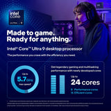 Intel® Core™ Ultra 9 procesador para Equipos de sobremesa 285K 24 núcleos (8 P-Cores + 16 E-Cores) hasta 5,7 GHz