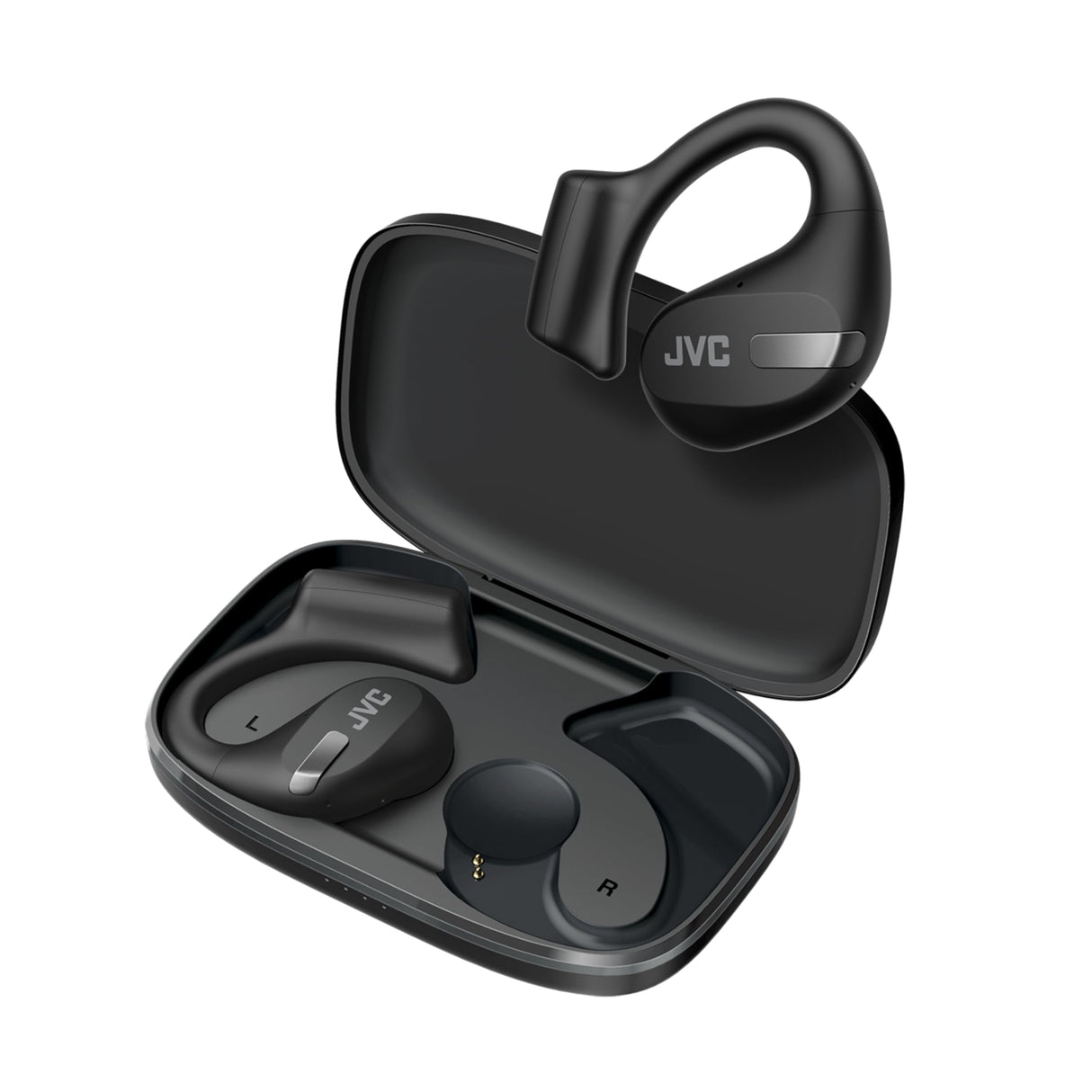 JVC Auriculares Inalámbricos Deportivos 38h de Batería, Sonido, Oido Abierto, Resistentes al Agua IPX4, Doble Micro, Ideales para el Deporte, Cascos para Correr