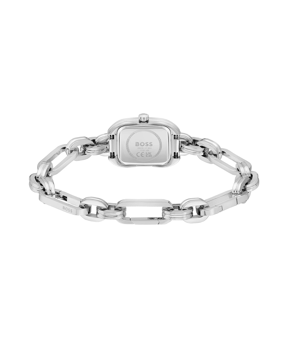 BOSS Reloj Analógico de Cuarzo para Mujer Colección Hailey con Correa de Acero Inoxidable Plateada - 1502656