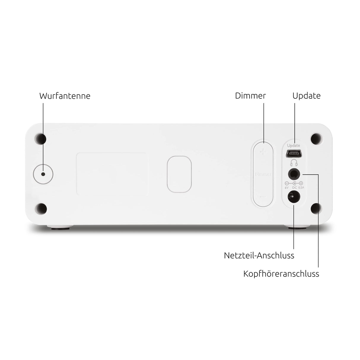 TechniSat DIGITRADIO 51 - Radio Despertador DAB+ (DAB, FM, Radio Reloj, Despertador con 2 Tiempos de Alarma Ajustables, Función de Repetición, Temporizador, Pantalla Regulable) Blanco