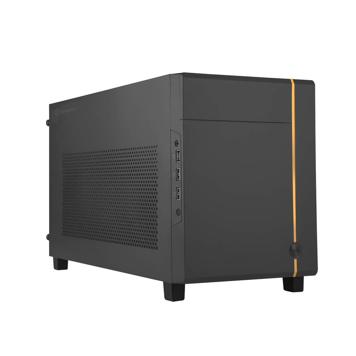 SilverStone Technology 12057 SUGO 14, Chasis Cubo Mini-ITX, Acepta Tarjetas gráficas de tamaño Completo y 3 zócalos/ATX PSU / 240mm AIO, 4 Paneles extraíbles, SST-SG14B