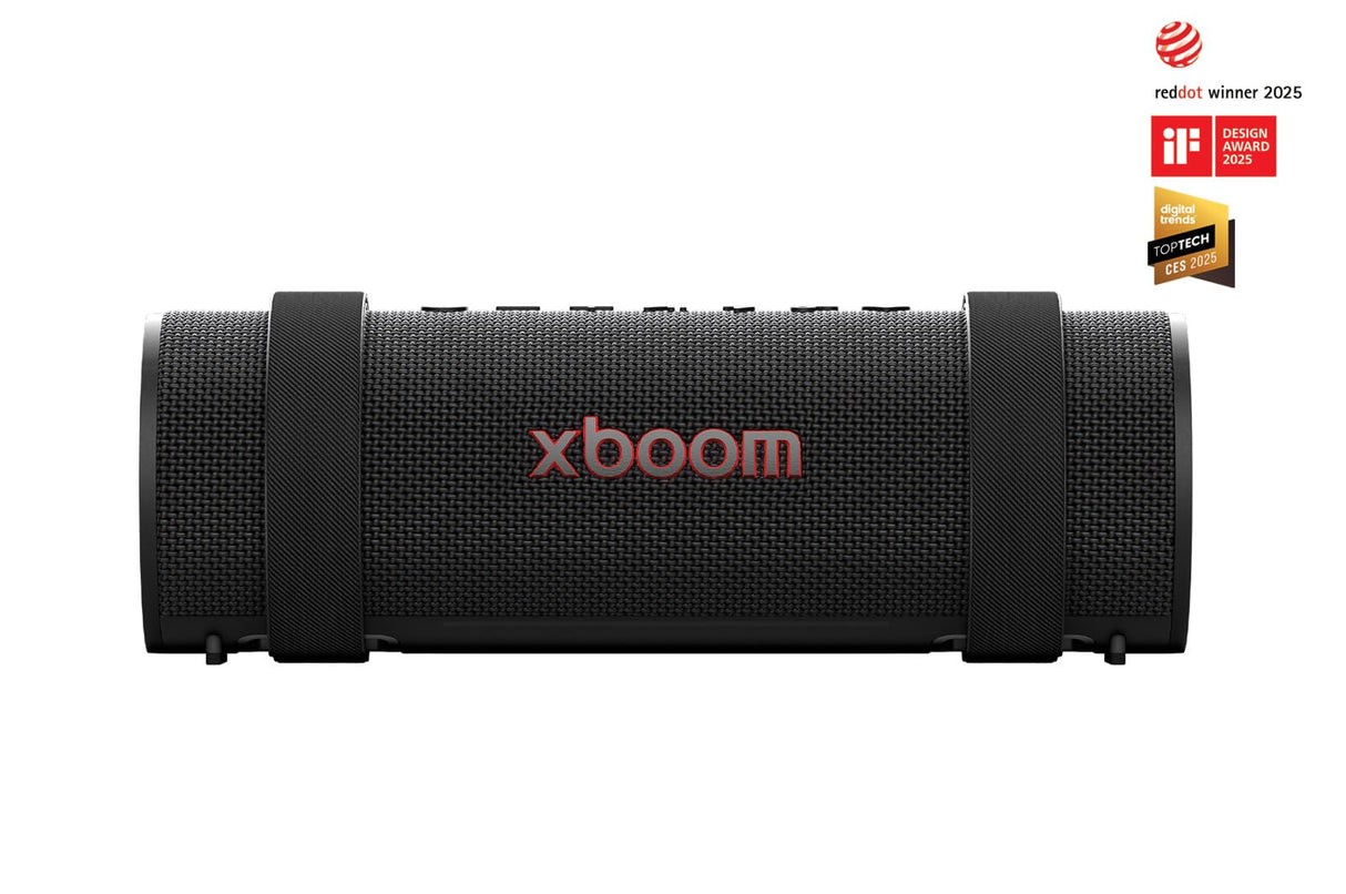 LG xboom Grab, Altavoz Inalámbrico, Bluetooth, 30W, Sonido Sound Boost, Resistente al Agua IP67, Autonomía 20h, Color de Luces LED Variable, Amplia Conectividad