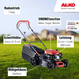 AL-KO Comfort 42.1 SP-A - Cortacésped autopropulsado a Gasolina, 42 cm de Ancho de Corte, Motor Pro 125, colector de césped de 60 l, Funciones de Recogida y mantillo