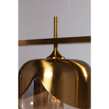 KARE Design Golden Goblet Quattro - Lámpara de techo colgante (25 cm de diámetro, con 4 paraguas, 143 x 129 x 25 cm), color dorado