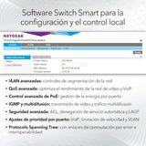 NETGEAR Switch PoE Gigabit Ethernet Smart de 10 Puertos GS110TP |Gestionado con 8X PoE+ a 55W, 2X 1G SFP |Gestión Insight Opcional |Montaje de sobremesa o Pared
