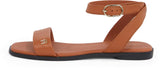 Tommy Hilfiger Sandalias Mujer Ankle Strap de piel, Marrón (Cinnamon Bark), 40