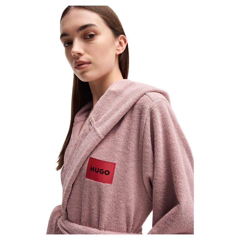 HUGO Terry_Hooded Gown Bata, Light/Pastel Pink683, L para Mujer