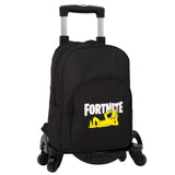 Mochila Escolar Fortnite Crazy Banana + Carro Toybags con 4 Ruedas Giratorias - Compartimento Principal y Bolsillo Frontal - Interior Forrado con Porta Ordenador - 41 x 30.5 x 12 cm