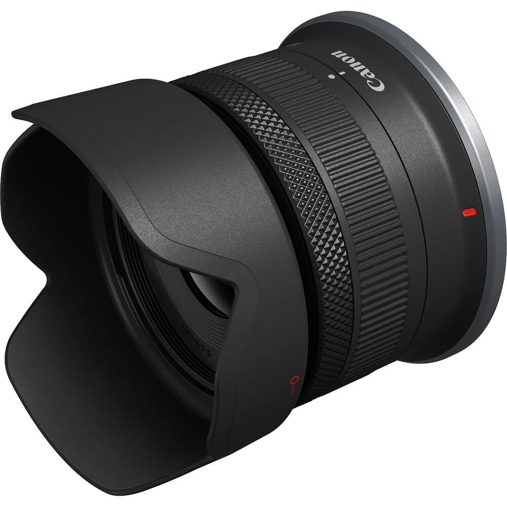 Canon Objetivo RF-S 18-45mm F4.5-6.3 IS STM, Lente Zoom Gran Angular, para Imagen y vídeo, Compacto y Ligero, Motor STM, Estabilizador óptico 4.4 Pasos, Montura RF Compatible con Sistema EOS R, Negro