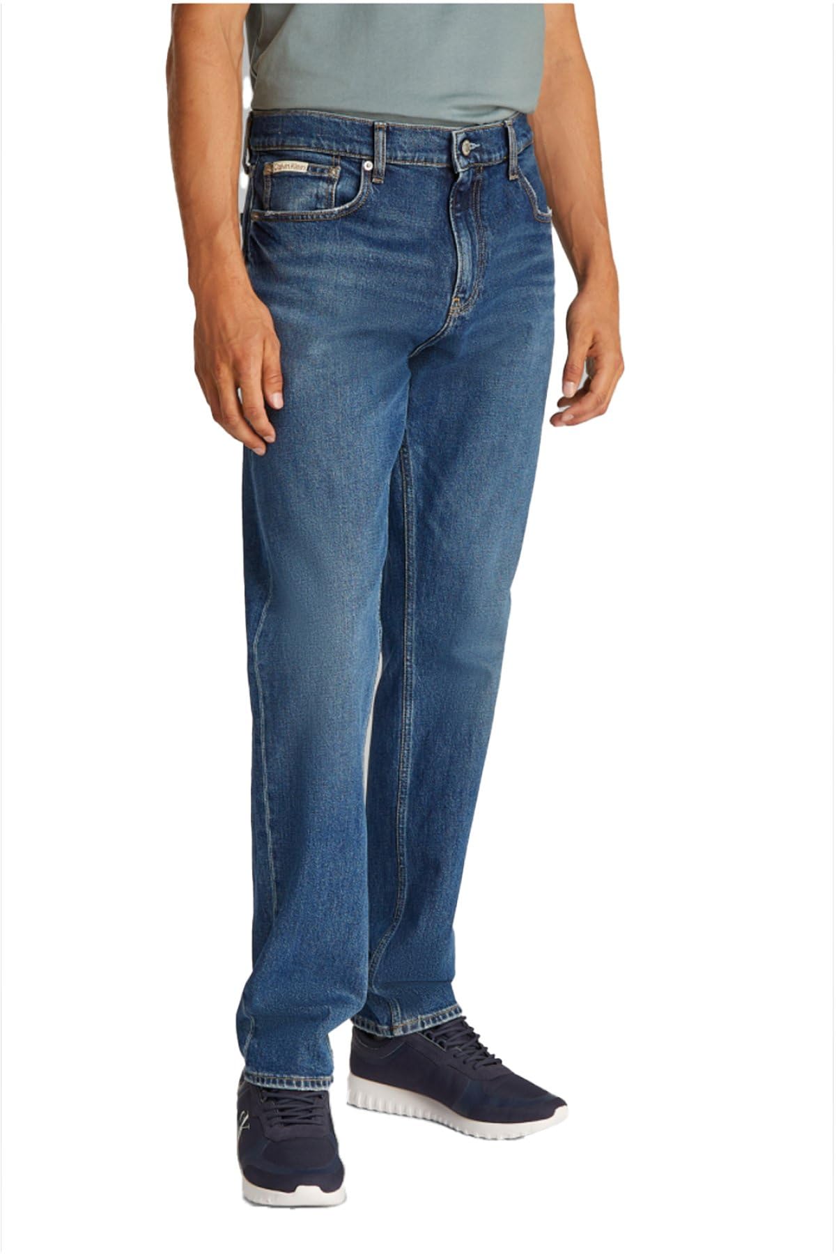 Calvin Klein Slim Straight J30J327166 Corte Entallado, Denim (Denim Medium), 38W / 32L para Hombre