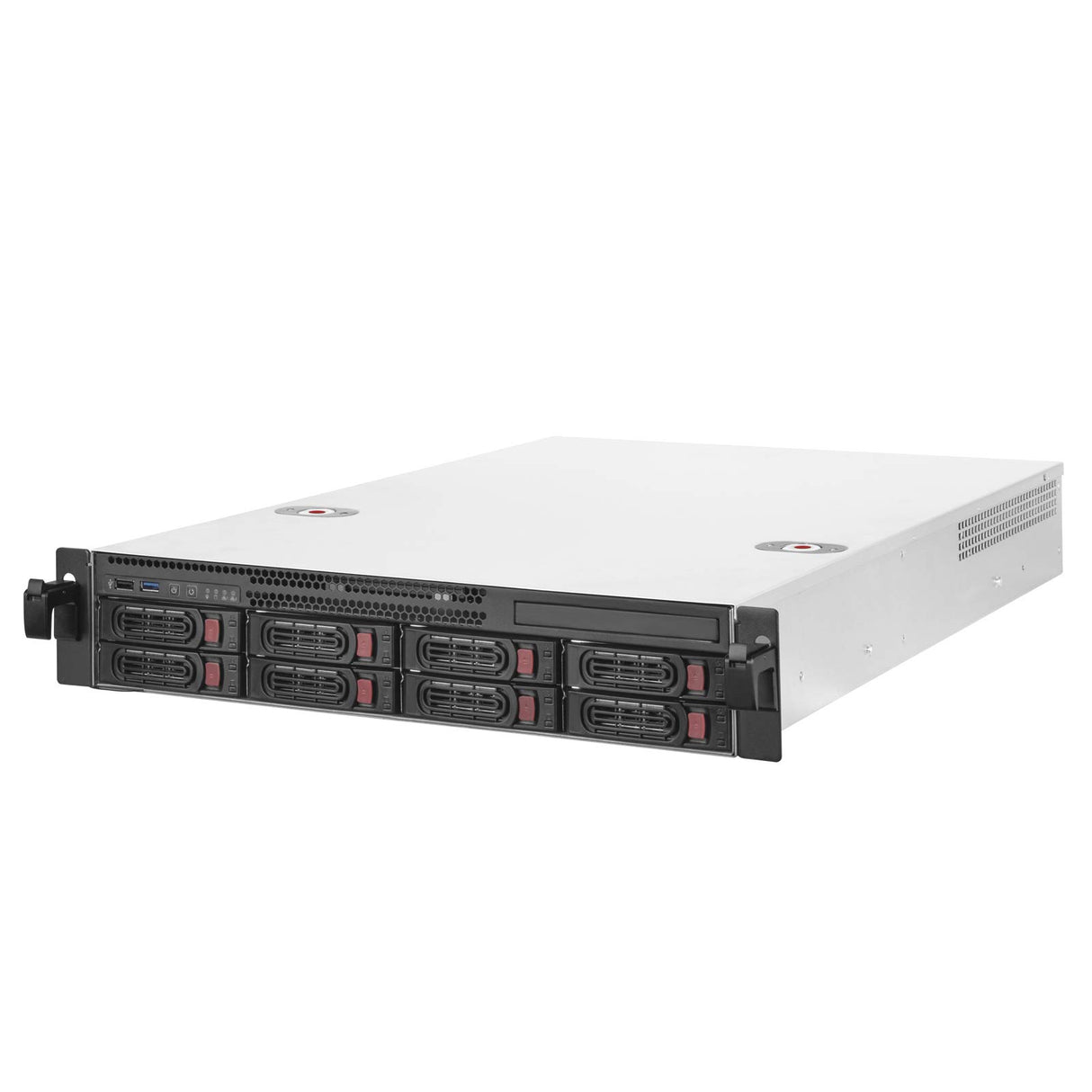 Silverstone SST-RM22-308 - Gabinete de Servidor en Rack 2U Compatible con 8X 2.5 / 3.5" SAS / SATA HDD / SSD con Interfaz SFF-8643 12 GB / s Mini-SAS HD