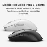 Glorious Gaming Series 2 Pro Ratón Gaming inalámbrico - Compacto, superligero 55 g, sondeo de 8K, Sensor de 26K, switches ópticos, e-Sports, PC Gaming, Agarre de Garra, Juegos FPS - Blanco