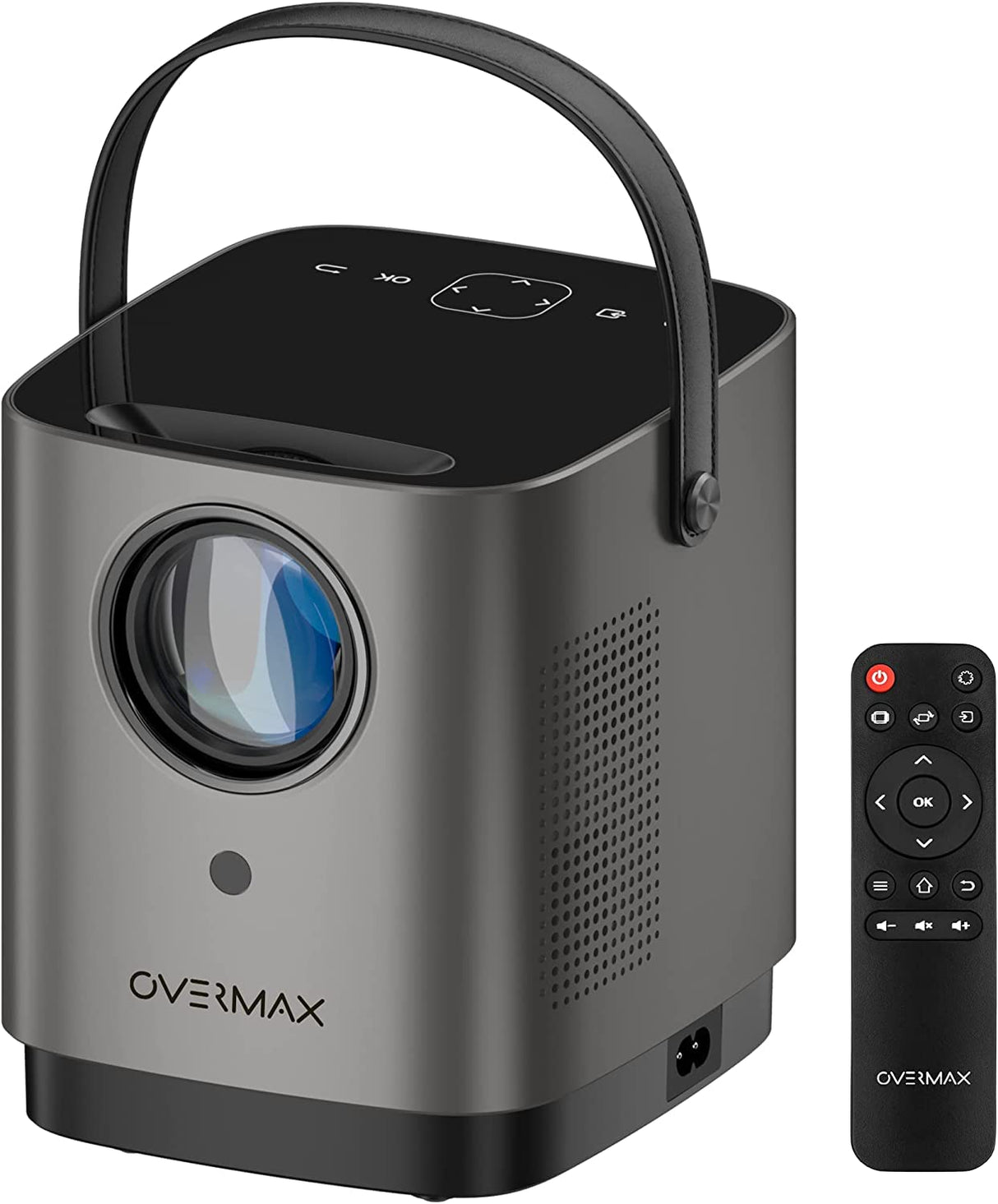 OVERMAX Multipic 3.6 Proyector, proyector portátil de hasta 150", Home Cinema HD 720p, 3500 lúmenes, WiFi, relación de Aspecto: 16:9, 4:3, 2 Altavoces estéreo, HDMI, USB, AV, Salida DE Audio, IR