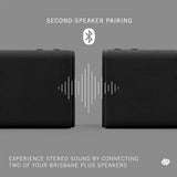 Urbanista Brisbane Plus Altavoz Bluetooth 5.3, Altavoz Portátil con Emparejamiento de Sistema para Reproducción Estéreo, Reproducción de 60 Horas, Resistencia IPX5, Carga USB C, Negro Medianoche