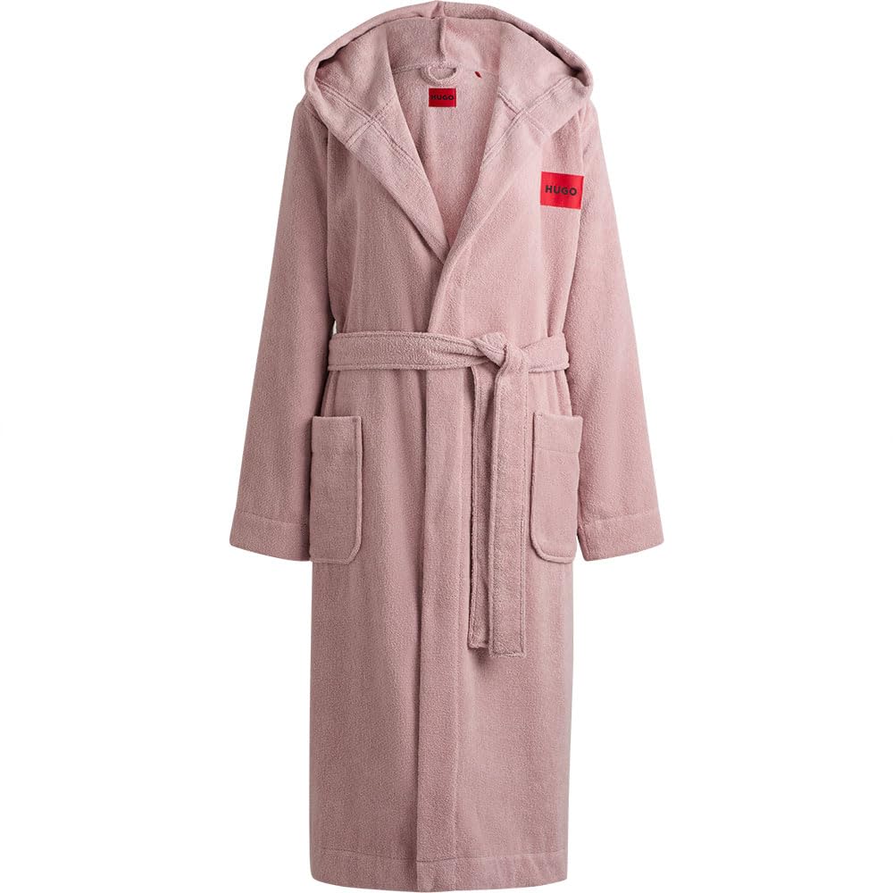 HUGO Terry_Hooded Gown Bata, Light/Pastel Pink683, L para Mujer