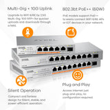 Zyxel 8-Port 2.5G Multi-Gig Unmanaged Switch con 1 x 10G SFP+ | Montaje en sobremesa o Pared [XMG-108]
