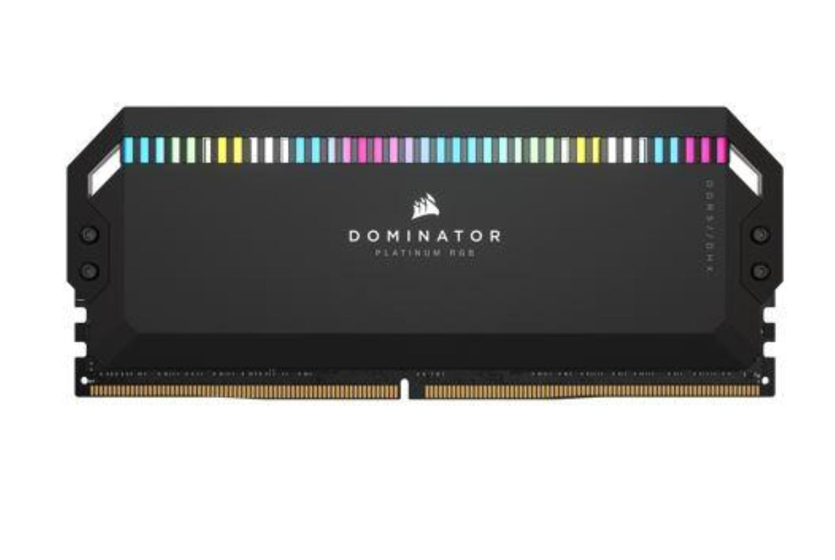 Corsair Dominator Platinum RGB DDR5 64 GB (2 x 32 GB) 5200MHz C40 Memoria per Desktop (Regulación de Voltaje integrada, Refrigeración DHX patentada, 12 Leds CAPELLIX RGB) Negro