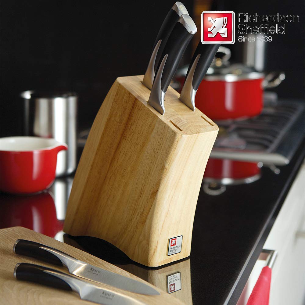 Amefa Stahlwaren GmbH 697001 KYU - Bloque de 5 Cuchillos (bambú, Acero Inoxidable)