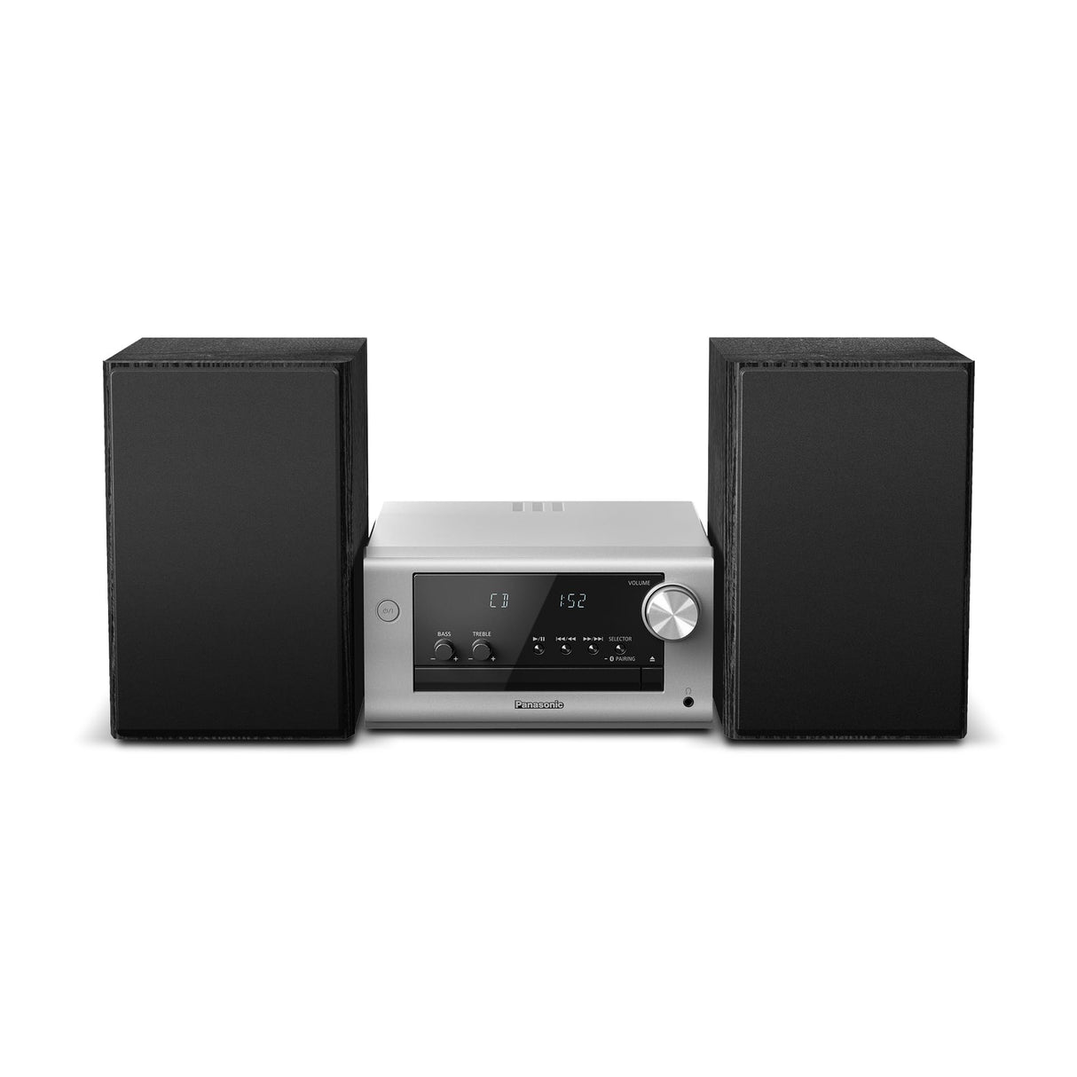 Panasonic SC-PM702EG-S Neat - Sistema estéreo Compacto de Alta fidelidad con CD, Radio Dab+/FM, USB y Bluetooth, Altavoces 80 W, Control de Graves, Plateado.