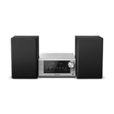 Panasonic SC-PM702EG-S Neat - Sistema estéreo Compacto de Alta fidelidad con CD, Radio Dab+/FM, USB y Bluetooth, Altavoces 80 W, Control de Graves, Plateado.